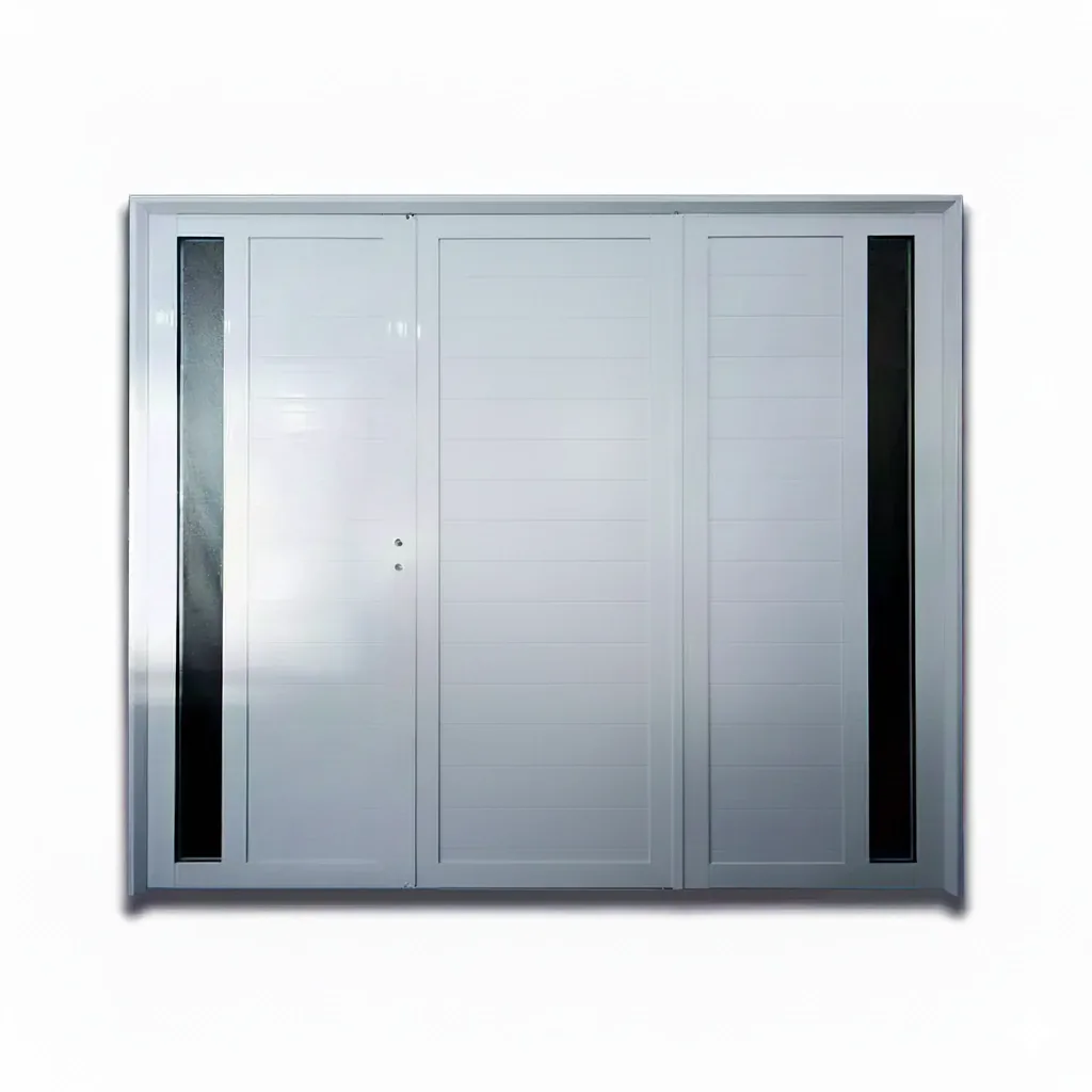 PORTÓN DE ALUMINIO 36MM V/LATERAL (HOJA CENTRAL CIEGA)